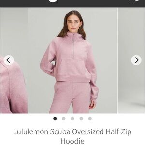 SOLD - Lululemon Scuba Half Zip Hoodie